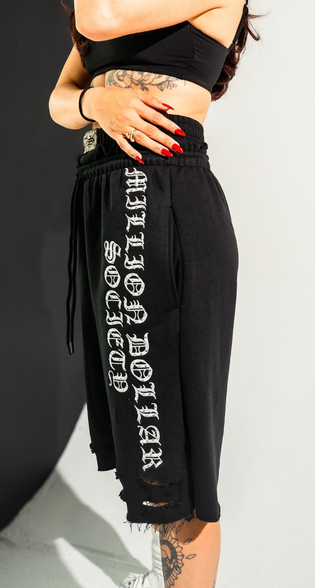 MD$ double waist shorts