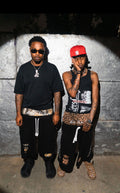 M.D.$ camo print (double stack shorts)